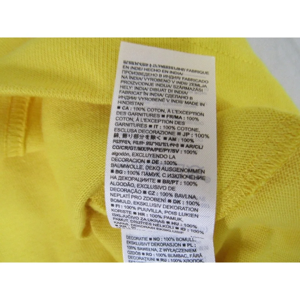 Banana Republic Monogram Yellow Polo Collar Shirt Size‎ S